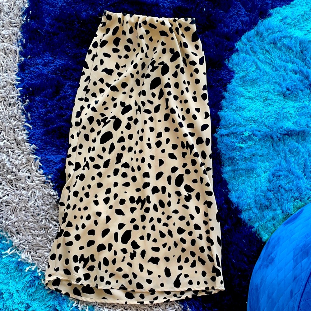 Cheetah midi skirt